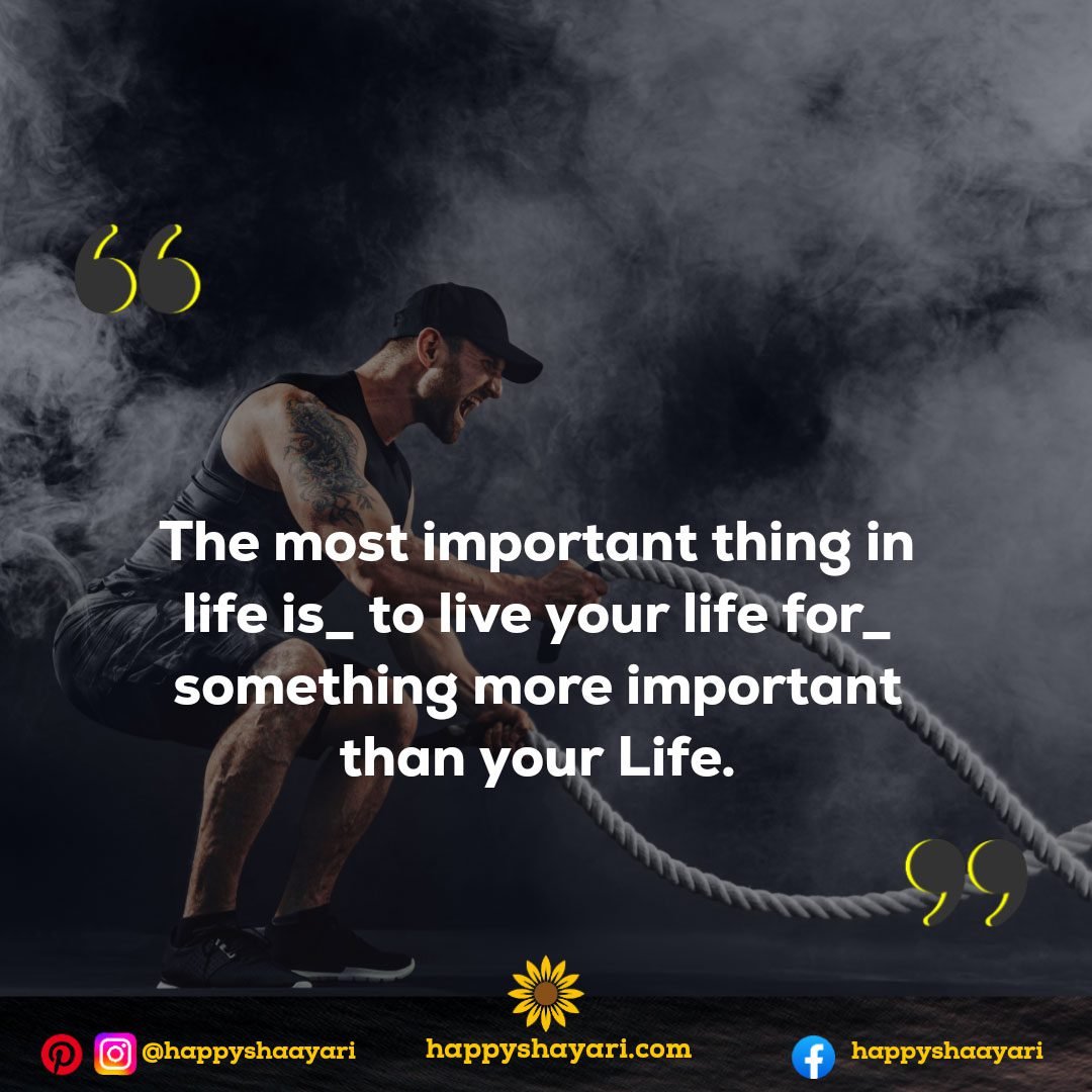 The most important thing in life is to live your life for something more important than your life. Life is not measured by length but by depth.