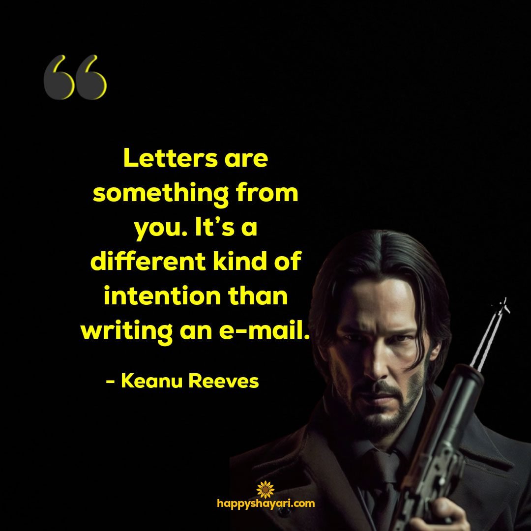 Letters are something from you. Its a different kind of intention than writing an e mail.