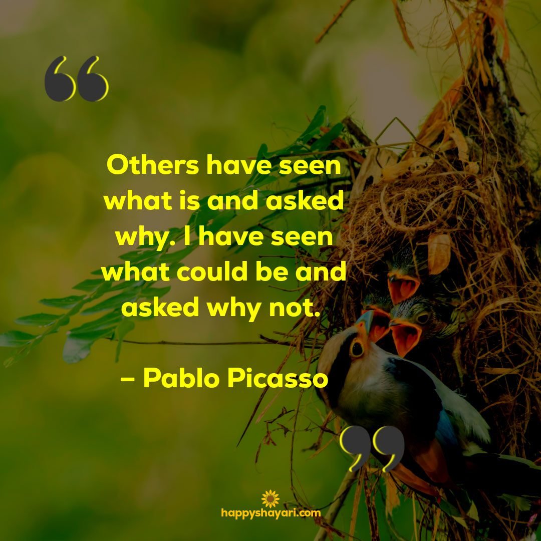 Others have seen what is and asked why. I have seen what could be and asked why not. – Pablo Picasso