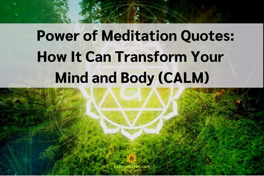 Power of Meditation Quotes How It Can Transform Your Mind and Body CALM
