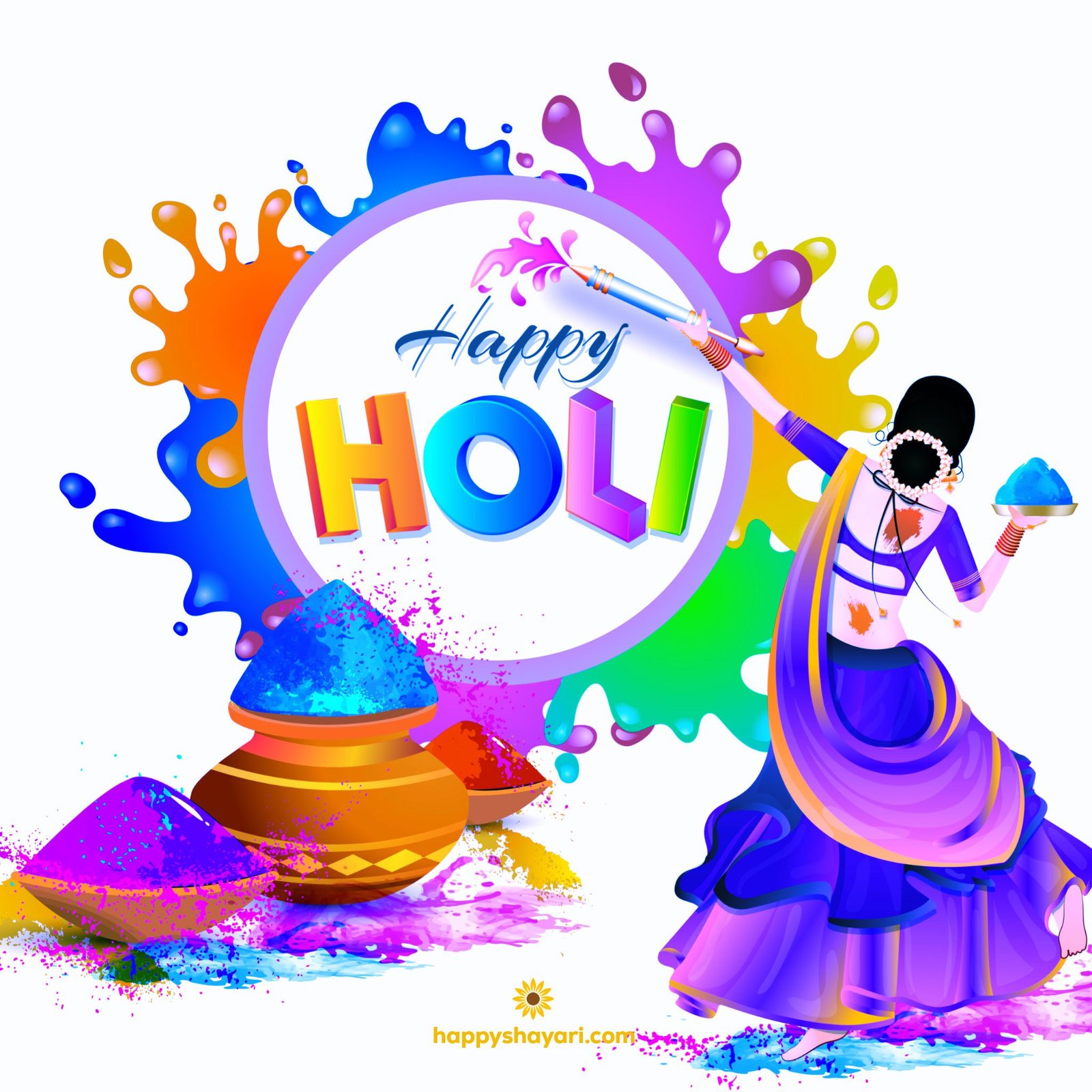 Radha Krishna Holi Image