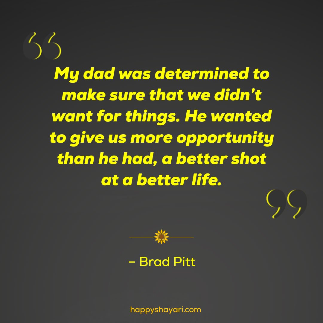 My dad was determined to make sure that we didn’t want for things. He wanted to give us more opportunity than he had, a better shot at a better life