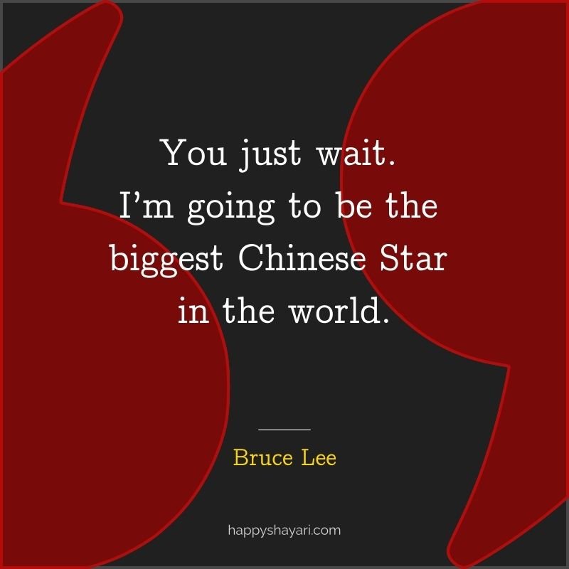 You just wait. I’m going to be the biggest Chinese Star in the world.