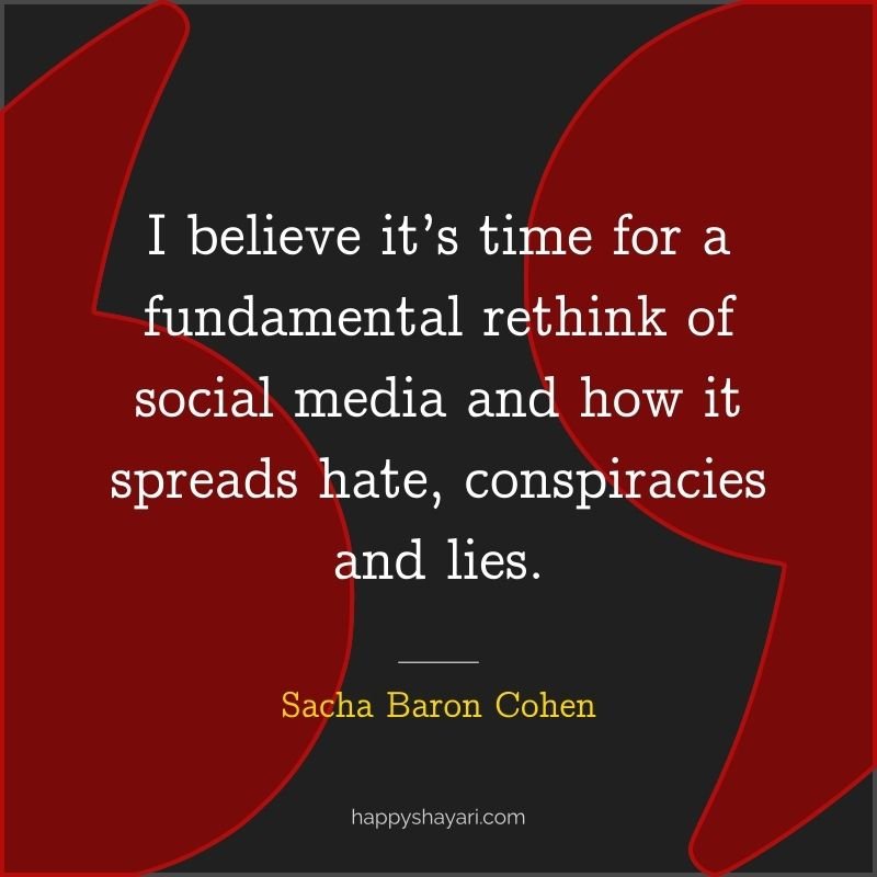 I believe it’s time for a fundamental rethink of social media and how it spreads hate, conspiracies and lies.